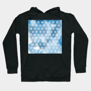 Blue and white  star Hoodie